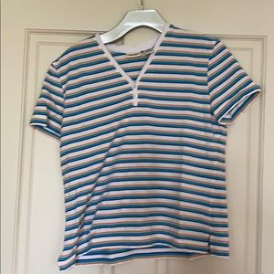 Striped vneck shirt